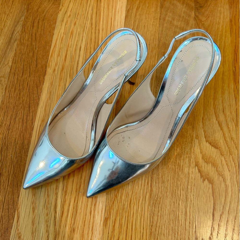 Silver Nicholas Kirkwood Pumps (size 36)